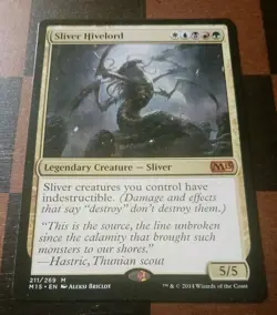 Mtg Sliver Hivelord NM Core Set 2015 (M15) Mythic Rare Commander Magic Card - Image 1