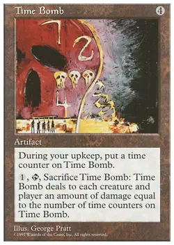 TIME BOMB mtg LP 5th Edition 1 Rare - Image 1