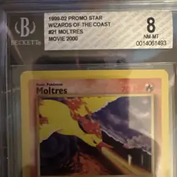 Pokemon TCG Moltres Black Star Promo #21 WOTC 2000 BGS 8 Mint - Image 3
