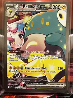 Pokemon TCG Iono's Bellibolt EX Journey Together Ultra Rare Holo Card 183/159 NM - Image 1