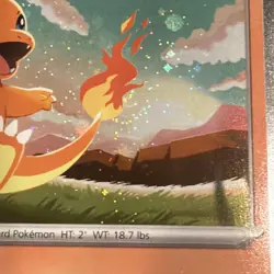 Charmander ASC 020/217 Cosmos Holo Promo SWIRL Ascended Heroes Pokemon Card - Image 3