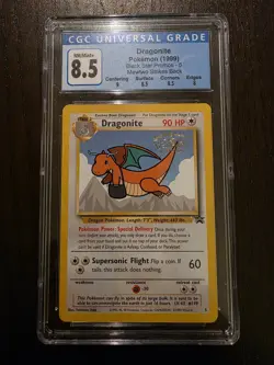 1999 Pokemon Dragonite WOTC Mewtwo Strikes Back Movie Promo 5 CGC NM/MINT+ 8.5 - Image 1
