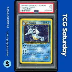 2000 POKEMON NEO GENESIS 1ST EDITION #8/111 KINGDRA HOLO PSA 7 - Image 1
