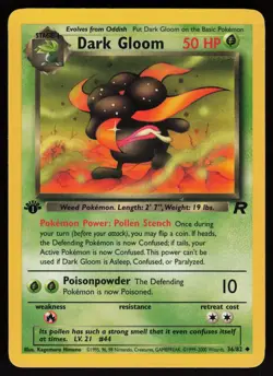 Dark Gloom 36/82 Uncommon Team Rocket 1st Edition Pokemon - Image 1