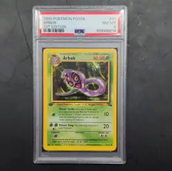 1999 Pokemon TCG Fossil Arbok 1st Edition Uncommon PSA 8 31/62 - Image 1
