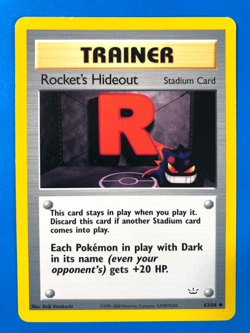 Rocket’s Hideout 63/64 Trainer Pokemon Card Gengar MP Neo Revelation - Image 1