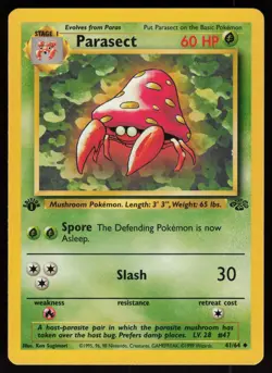 Parasect 41/64 Uncommon Jungle 1st Edition Pokemon - Image 1