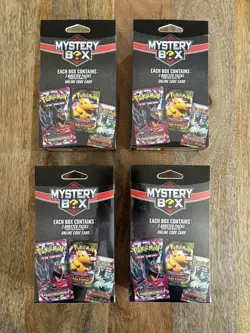 4 Pokemon Mystery Box Lot Team Rocket Booster 3 Packs Seeded Chase Rare - Image 2