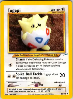 Togepi 56/105 Neo Destiny Pokemon NM Unlimited - Image 1