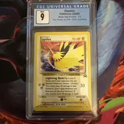 2000 Pokemon WOTC Black Star Promo #23 Zapdos Error CGC 9 - Image 1