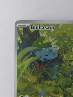 2023 Pokemon Full Art Bulbasaur 166/165 Scarlet & Violet 151 Illustration Rare - Image 2