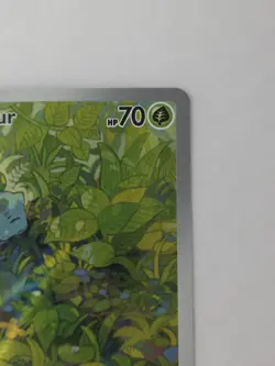 2023 Pokemon Full Art Bulbasaur 166/165 Scarlet & Violet 151 Illustration Rare - Image 3