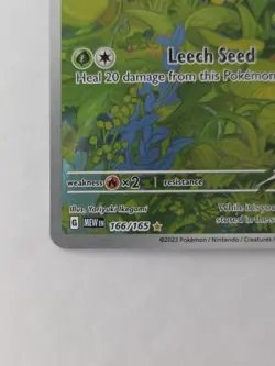 2023 Pokemon Full Art Bulbasaur 166/165 Scarlet & Violet 151 Illustration Rare - Image 4