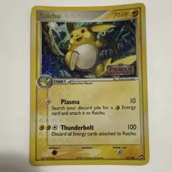Pokemon Raichu 12/108 EX Power Keepers Reverse Holo Stamped 2007 MP - Image 1