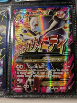 Pokemon M Mewtwo EX Mega Evolution Psychic Infinity Holo 160/162 Card - Image 3