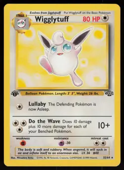 Wigglytuff 32/64 Rare Jungle 1st Edition Pokemon - Image 1