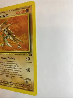 Kabutops Fossil 24/62 Unlimited Rare 1999 Pokemon TCG Card MC Non Holo - Image 3