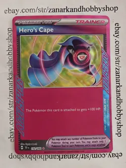 Pokemon Hero's Cape 152/162 Temporal Forces NM - Image 1