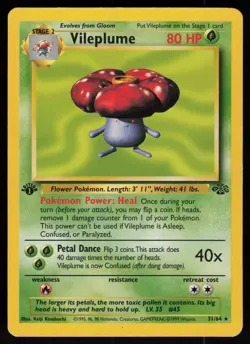 Vileplume 31/64 Rare Jungle 1st Edition Pokemon - Image 1