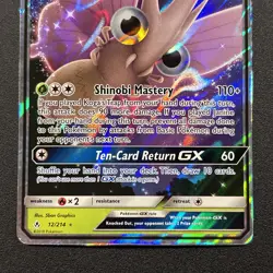 Venomoth GX 12/214 Sm-Unbroken Bonds Holo Full Art Pokemon Card Near Mint NM - Image 3