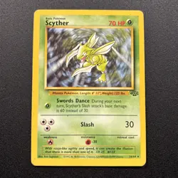 Scyther 26/64 Jungle Regular Vintage Pokemon Card Near Mint / Light Play NM / LP - Image 1