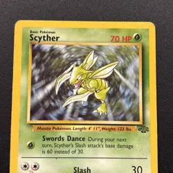 Scyther 26/64 Jungle Regular Vintage Pokemon Card Near Mint / Light Play NM / LP - Image 2