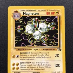 Magneton 26/62 Fossil Non-Holo Vintage Pokemon Card WOTC Near Mint NM - Image 2