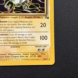 Magneton 26/62 Fossil Non-Holo Vintage Pokemon Card WOTC Near Mint NM - Image 5