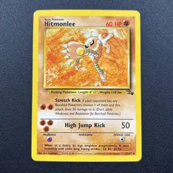 Hitmonlee 22/62 Fossil Non-Holo Pokemon Card WOTC Near Mint NM - Image 1