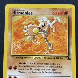 Hitmonlee 22/62 Fossil Non-Holo Pokemon Card WOTC Near Mint NM - Image 2