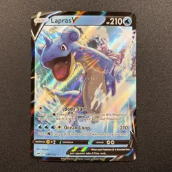 Lapras V 049/202 Swsh01: Sword & Shield Holo Full Art Pokemon Card Near Mint NM - Image 1