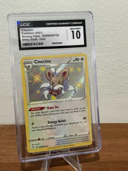 2021 Pokemon Sword & Shield Cinccino Holo Shining Fates CGC10 Gem Mint Low Pop - Image 3
