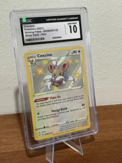 2021 Pokemon Sword & Shield Cinccino Holo Shining Fates CGC10 Gem Mint Low Pop - Image 4
