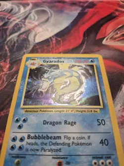 Pokemon TCG Gyarados 6/102 Base Set Unlimited Holo Rare MP - Image 2