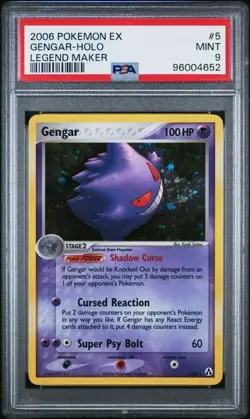 PSA 9 GENGAR-HOLO LEGEND MAKER 2006 POKEMON EX LEGEND MAKER #5 - Image 1