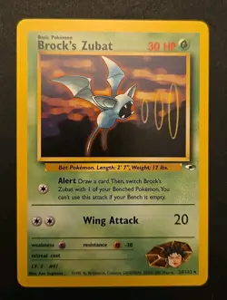 Brock's Zubat - 24/132 - Pokemon Gym Heroes Unlimited Rare Card WOTC (a) - Image 1