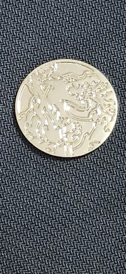 PROMO Charizard Metal Gold Coin Pokemon TCG - Image 1
