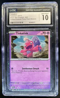 2023-25 Pokemon SV Black Star Promos - SVP EN Tinkatink #025 CGC 10 - Image 1