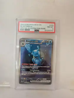 2023 POKEMON MEW EN-151 SPECIAL ILLUSTRATION RARE #200 BLASTOISE EX PSA 8 - Image 1