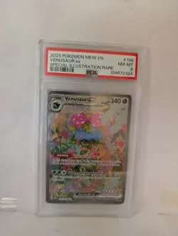 2023 POKEMON MEW EN-151 SPECIAL ILLUSTRATION RARE #198 VENUSAUR EX PSA 8 - Image 1