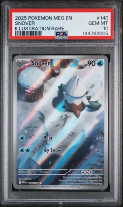 PSA 10 Snover 140/132 Illustration Rare Mega Evolution Pokemon TCG - Image 3