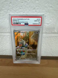 MIMIKYU #075 PSA 10 2024 POKEMON SVP EN-SV BLACK STAR PROMO PALDEAN FATES ETB - Image 1