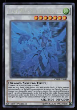 Clear Wing Synchro Dragon (Ghost Rare) CROS-EN046 1st Edition Yu-Gi-Oh - Image 1