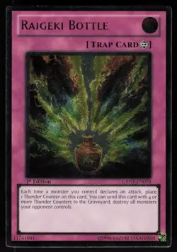 Raigeki Bottle (UTR) GENF-EN079 GENF Ultimate Rare 1st Edition Yu-Gi-Oh - Image 1