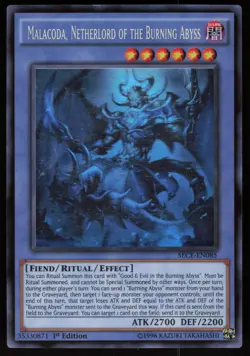 Malacoda Netherlord of the Burning Abyss Ghost Rare SECE-EN085 1st Ed Yugioh - Image 1