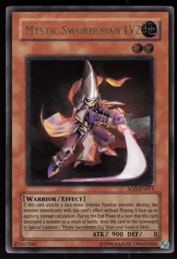 Mystic Swordsman LV2 (UTR) SOD-EN011 Ultimate Rare Yu-Gi-Oh - Image 1