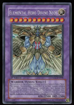 Elemental Hero Divine Neos CSOC-EN098 Secret Rare 1st Edition Yu-Gi-Oh - Image 1