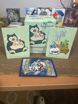 Pokemon Center Japan "Snorlax's Yawn" Leather Flip Card Deck Box - Image 1