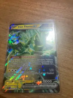 Iron Thorns ex 077/167 Double Black Star Twilight Masquerade Pokemon Card TCG PF - Image 1