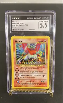 Pokemon Ho Oh Neo Revelation 7/64 Trading Card CGC Graded 5.5 - Image 1